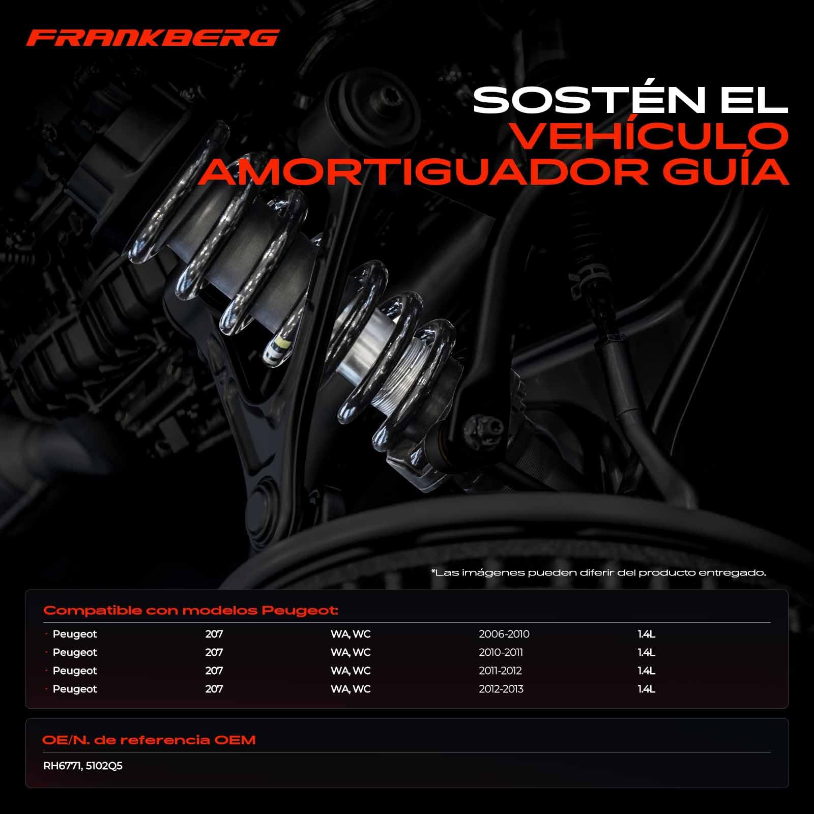 Frankberg 2 muelles de suspensión para eje trasero 5102Q5 | Compatible con: 207 WA WC