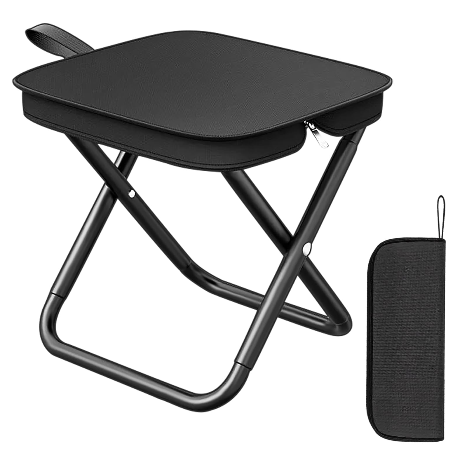 Feibety Folding Camping Stool,Portable Small Foldable Lightweight Collapsible Slacker Chairs,Hunting Seat Mini Outdoor Camping Stool for Adults Outdoor Fishing Hiking Backpacking Travel Tent Beach