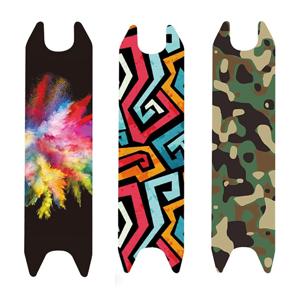 Getdoublerich PVC Scooter Deck Grip Tape Anti-Slip Sticker for Ninebot MAX G30, Camouflage Pattern Resin for surface 621x153mm