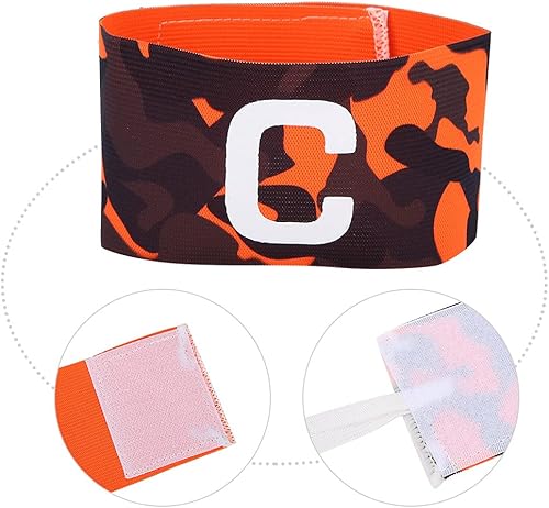 Miniatura 4 de Fydun Brazo de capitán de camuflaje, de nailon duradero, para equipos al aire libre, grupos deportivos, brazaletes de fútbol ajustables, color
