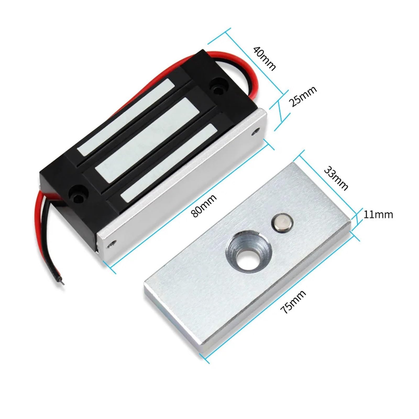 Zamek elektromagnetyczny 60KG 12V elektroniczny elektryczny zamek magnetyczny szafka Mini zamki do drzwi 132lbs siła trzymania dla dostępu wejścia dla Bezpieczeństwa Elektrycznego