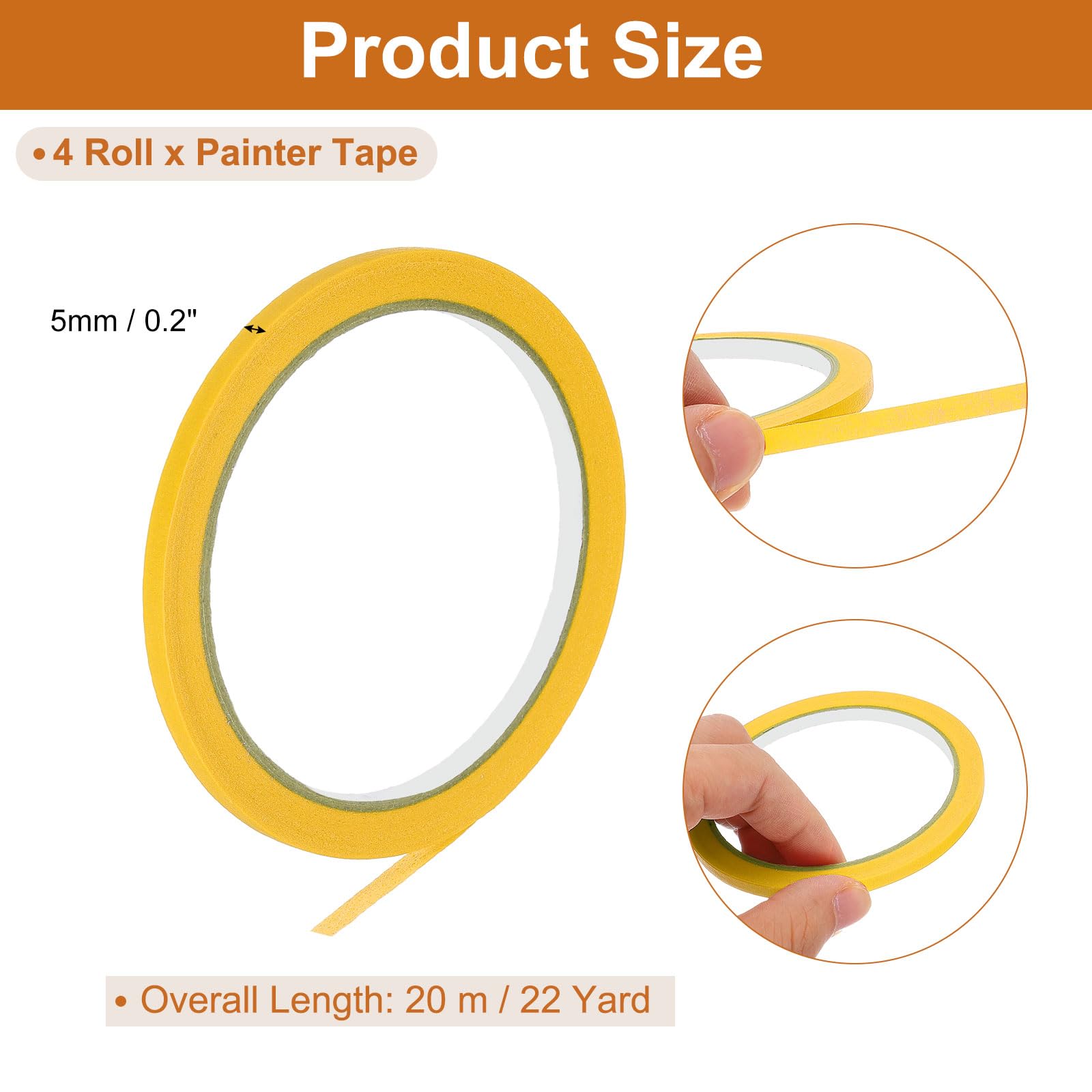 PATIKIL Masking Tape 0.2 Inch Wide - Image 2