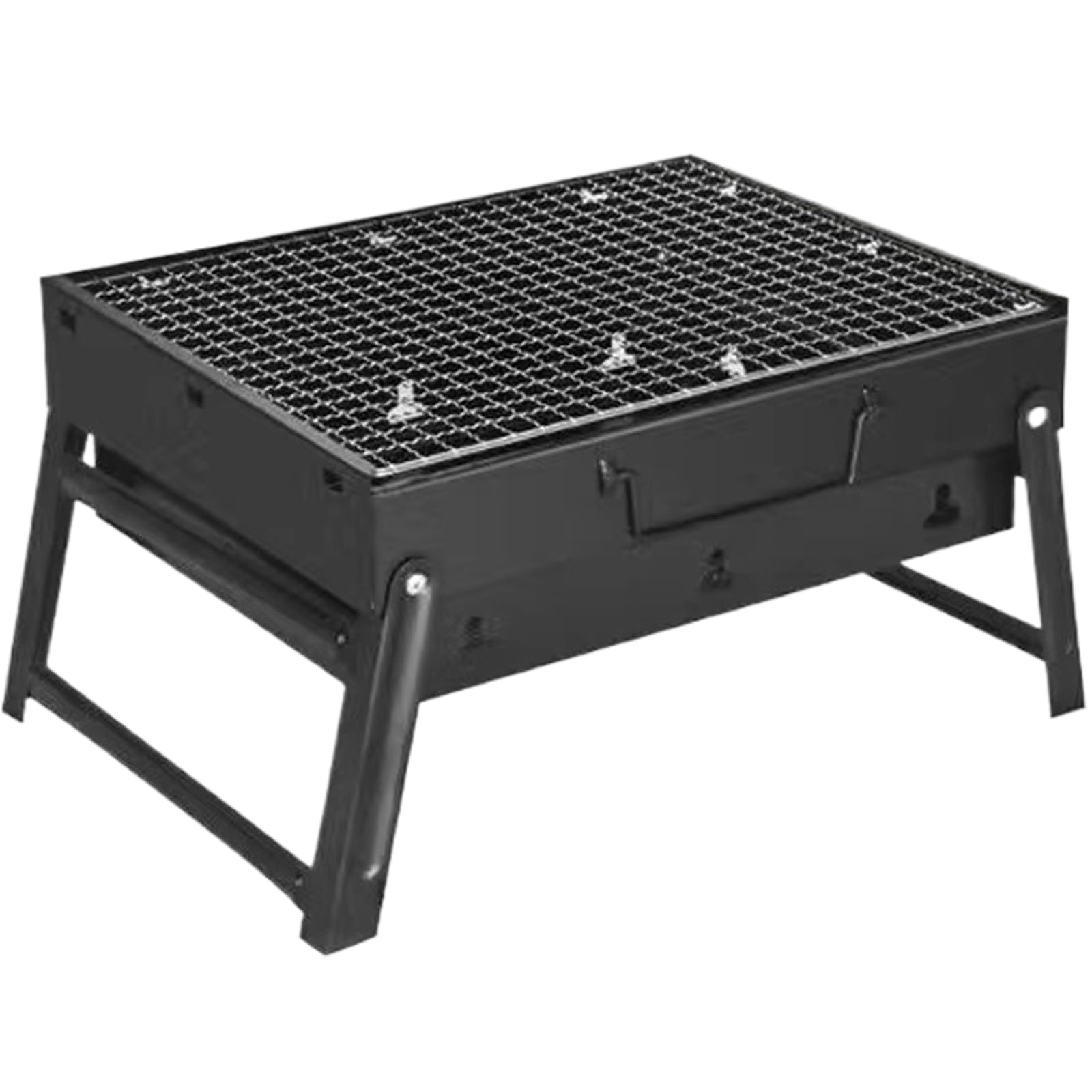 Barbecue pliable combustion uniforme en acier épais, petit grill portatif pour terrasse de jardin