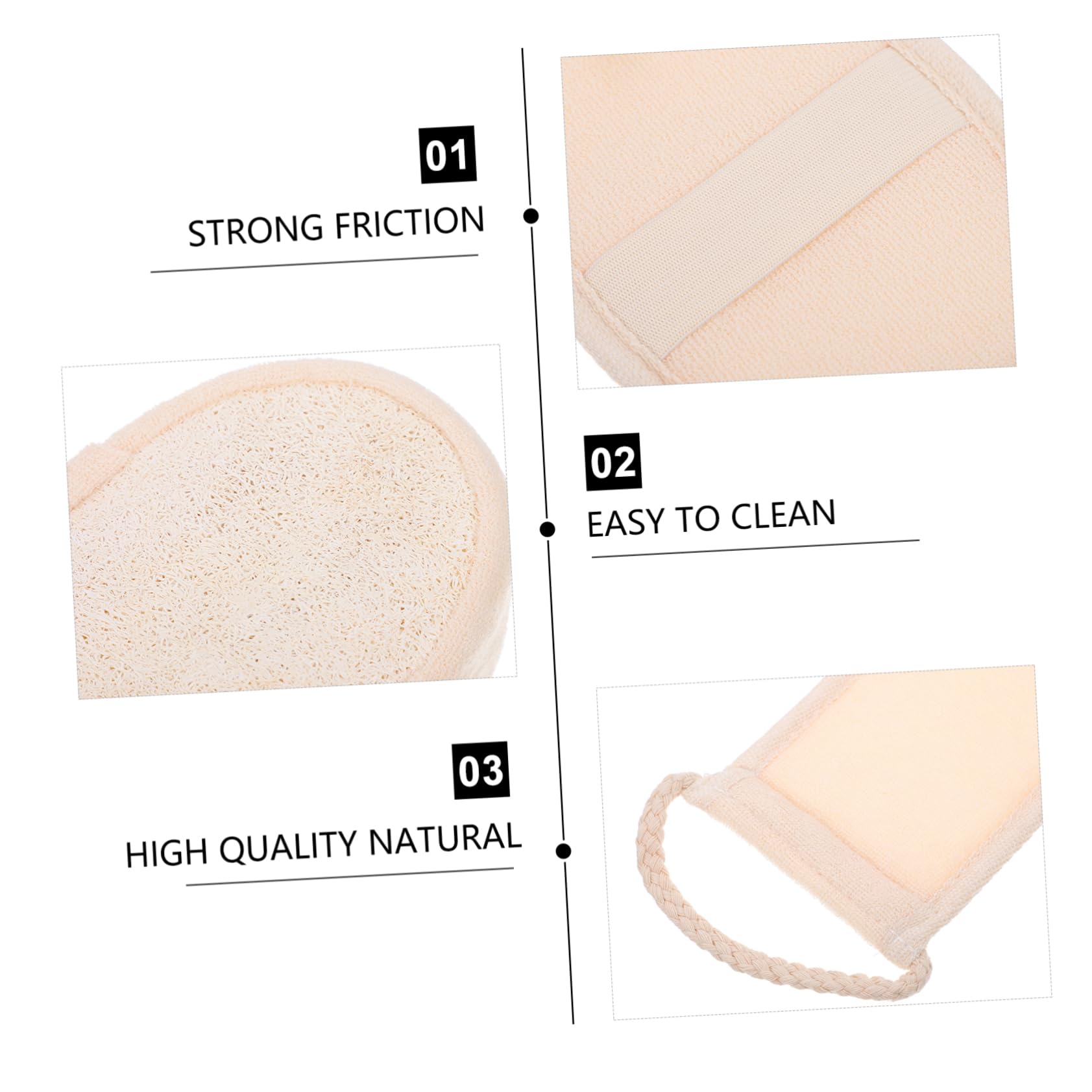 FRCOLOR 9piezas Toallas Exfoliantes De Loofah Natural De Toallas De Cuerpo Para Eliminar Células Muertas y Masaje Para Ducha y Cuidado Personal Beige