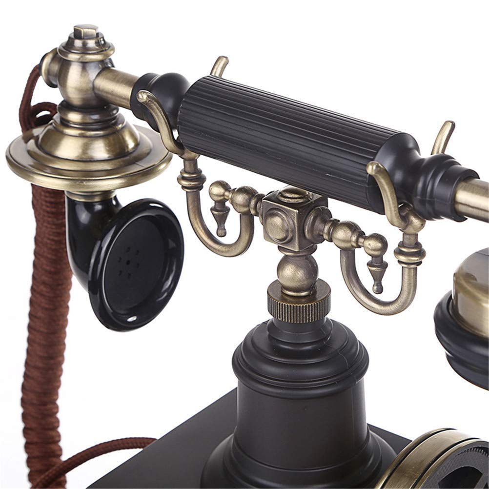 ヴィンテージ　ロータリー　ダイヤル式電話機　日本製 Amazon.co.jp: コード付きレトロ固定電話、黄色のヴィンテージ