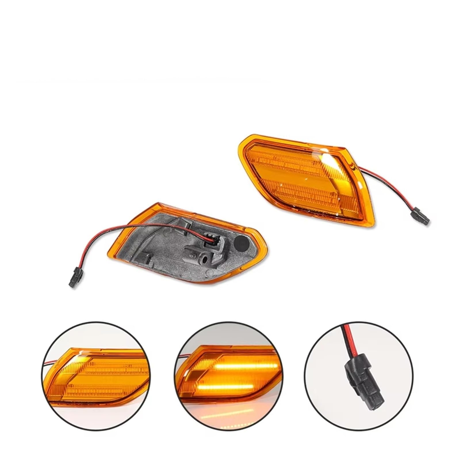 Intermitente Coche Para Jeep Para Wrangler Para JL 2018-2025 Para Gladiator Para JT 2 Uds Luz LED Intermitente Parachoques Delantero Coche Ámbar
