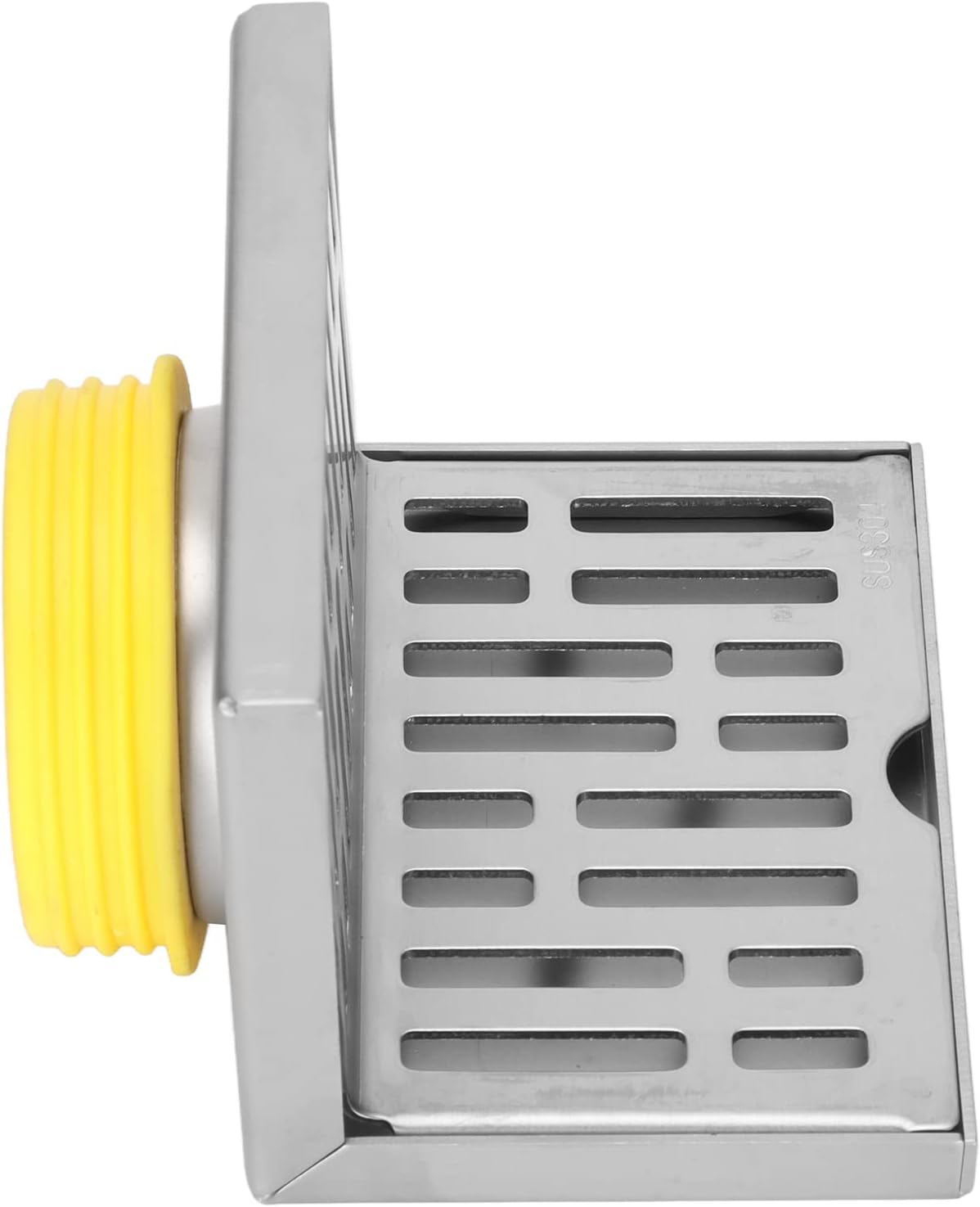 Corner Floor Drain, 90 Degree L-Shaped Side Drain, Stainless Steel, 2.3 Inch Pipe Compatible, for Bathroom Kitchen Balcony