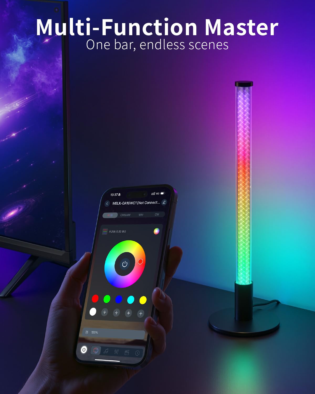 RGB Light Bars - Music Syncing & App Control -4 RGB Light Bars - Music Syncing & App Control -4