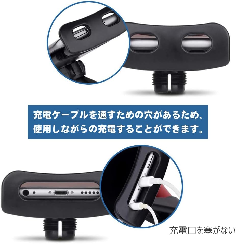 【2022年 改良型】 タブレット 車載ホルダー JUSTARTER ヘッドレスト スマホホルダー iPad 車載 携帯ホルダー 後部座席用 折り畳み式 360度自由回転 縮アームスタンド 4.7~12.9インチ iPhoneなど多機種対応 カー用品 ドライブ モニター ブラック