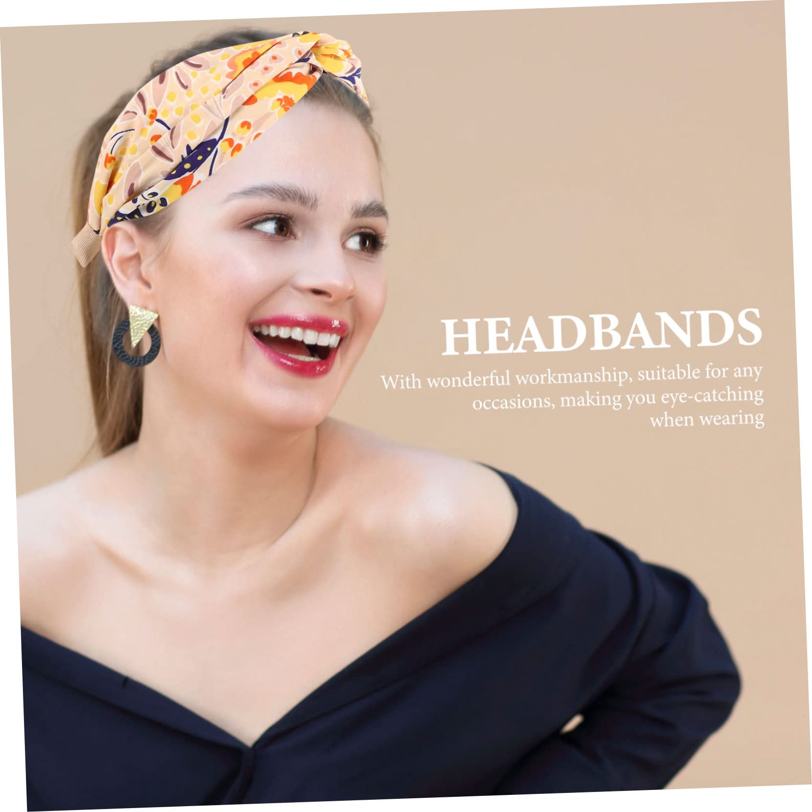 FRCOLOR 3 Juegos De Diademas De Moda Para Mujer Banda Para El Cabello Diadema Elástica Decorativa Diadema Cruzada Para Niñas 2 Piezas X 3