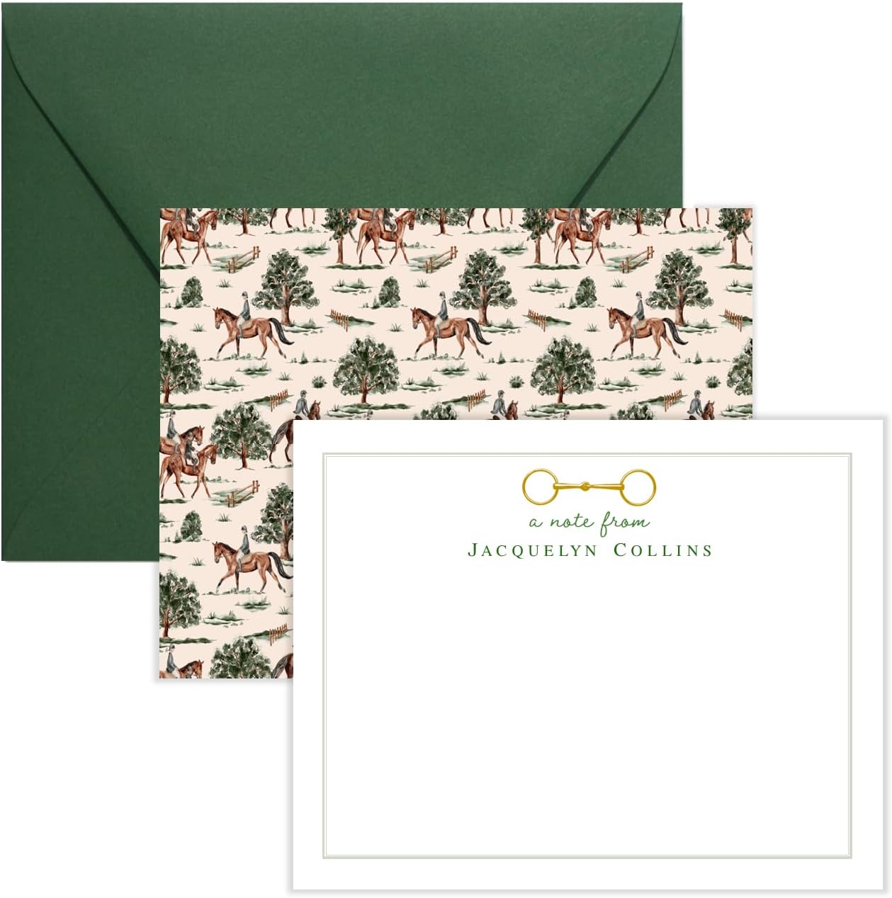Co - Personalized Equestrian Note Cards | Equestrian Stationery | Equestrian Aesthetic | Old Money Aesthetic Women | Horse Stationary | Equestrian Gifts AS-2342