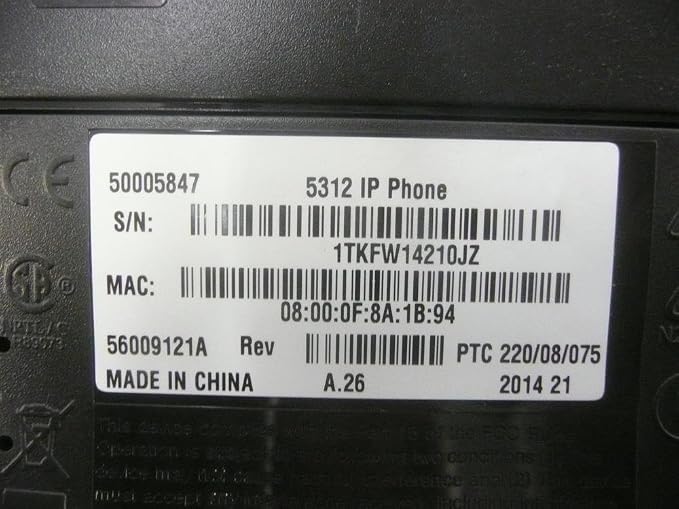 Teléfono IP Mitel 5312 con cable miniatura 2