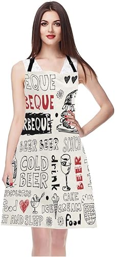 Miniatura 3 de EKOBLA Delantales de fresa, dibujados a mano, hermoso delantal de primavera de frutas