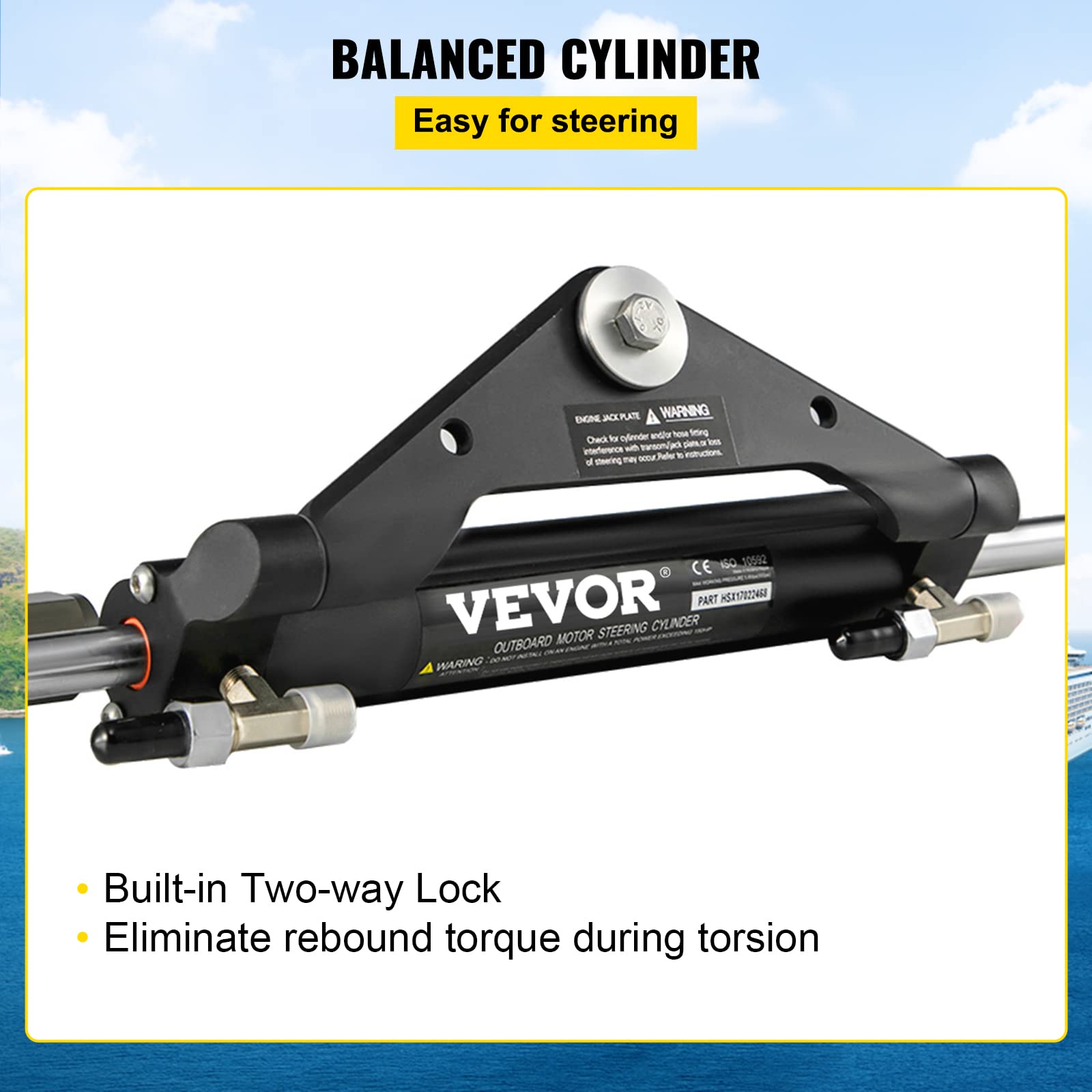 Buy VEVOR Hydraulic Steering Cylinder HC4645H Front Mount Hydraulic