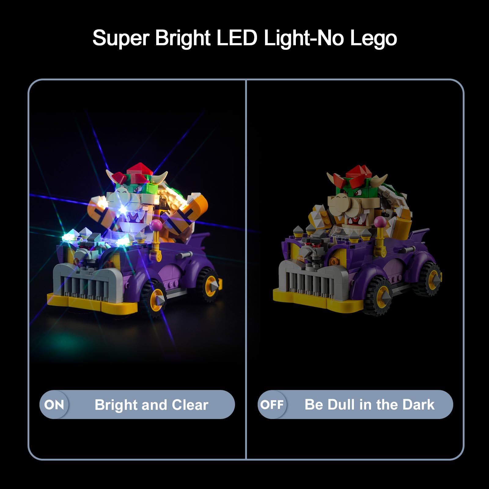 Led Light Set for Lego 71431 Bowser's Muscle Car Expansion Set (No Lego) - Image 3