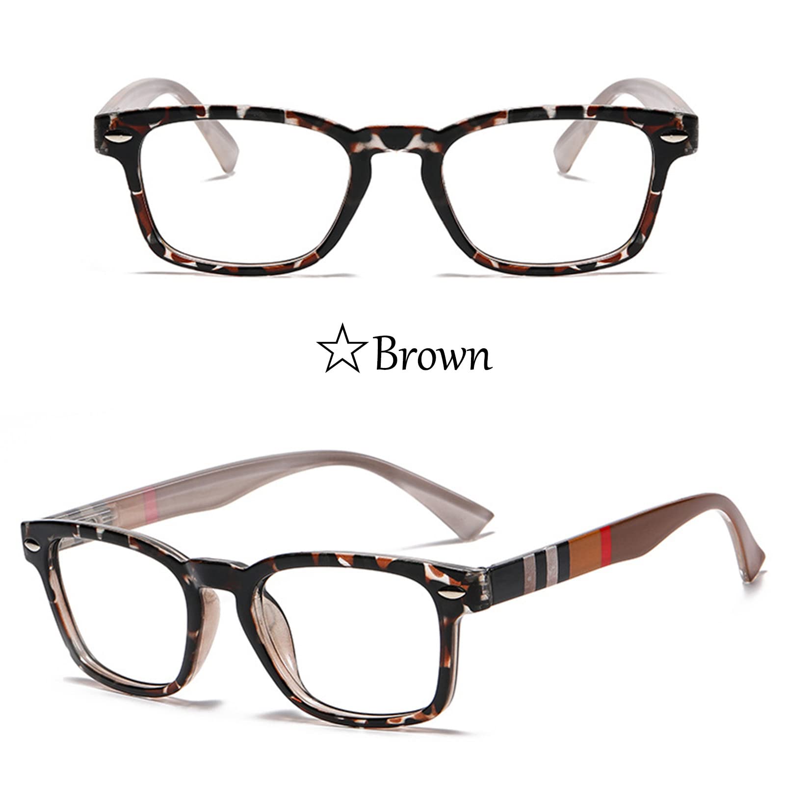 Gafas de Lectura Unisex con Bloqueo de luz Azul, HD, antirreflejo, Lector de computadora, Marco Cuadrado de Moda, Gafas para Ancianos +1.0 a + 3.0, Negro-+1.00