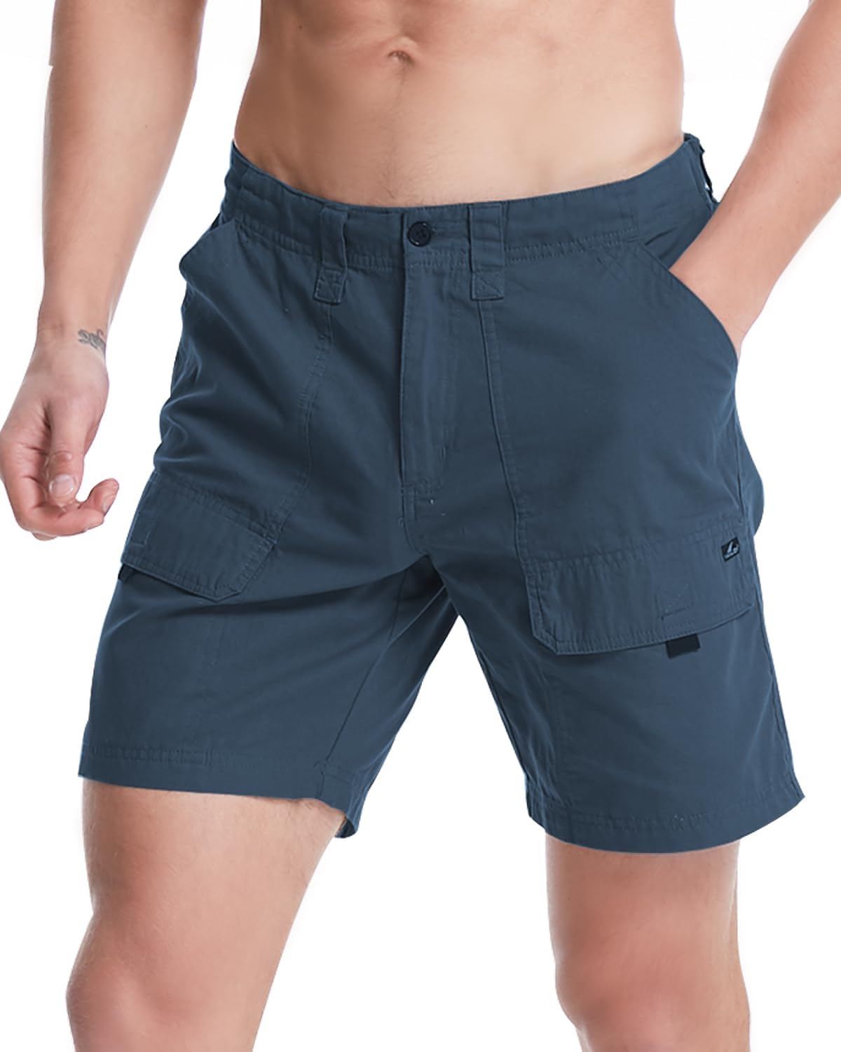 VAYAGER Sports Men's Cargo Shorts Cotton Lightweight Multi Pocket Casual Outdoor Hiking Shorts - Image 5