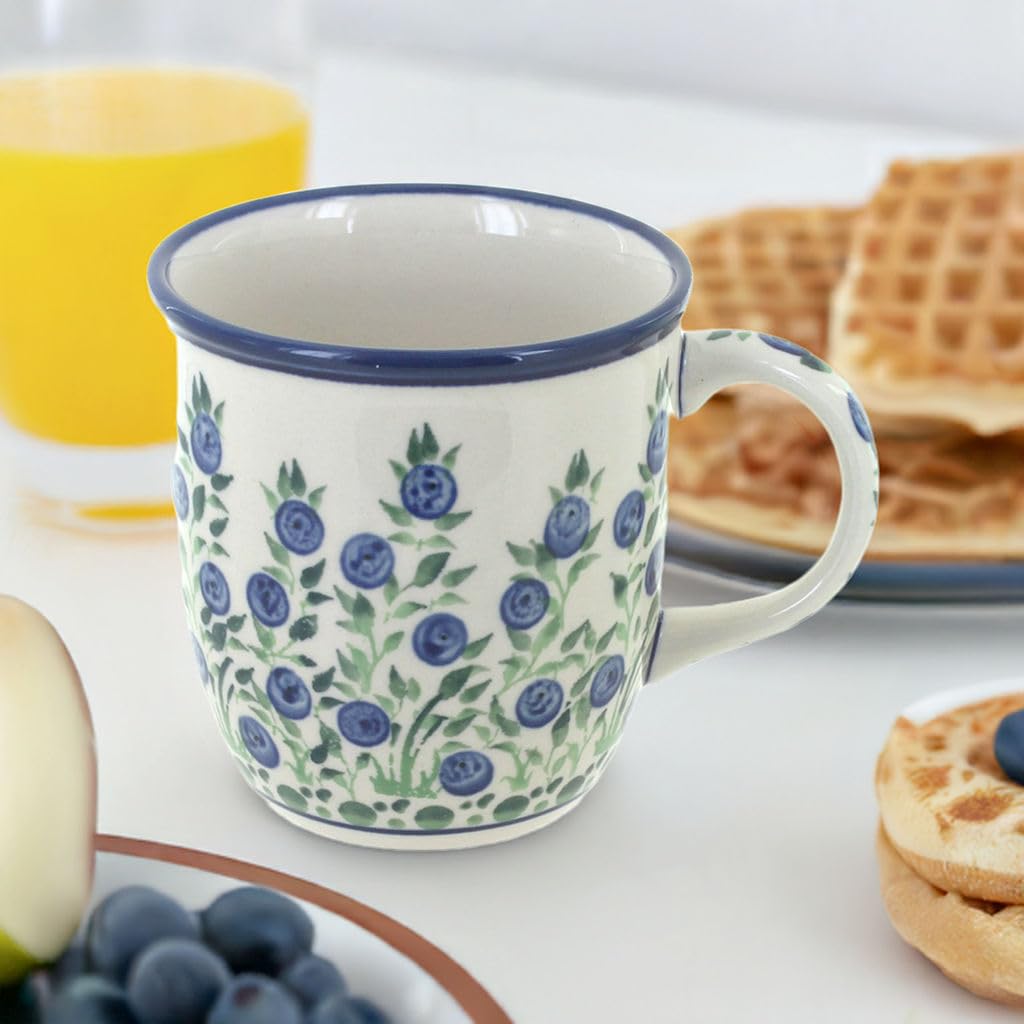 Blue Rose Polish Pottery Porcelain Vine Coffee Mug : Amazon.ca: Home