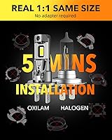 Vista 5 de OXILAM M5S H7 LED Bulb 40000LM 900% Brightness, 6500K Cool White Light, 1:1 Size No Adapter Required, Plug and Play Fog Light Halogen Replacement