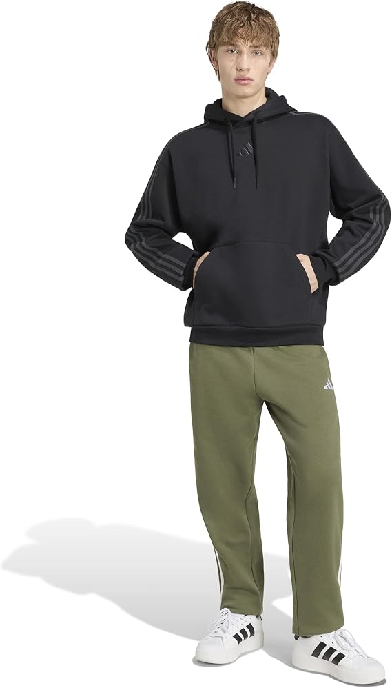 adidas Men's Essentials 3-stripes Fleece Hoodie Hooded Sweatshirt (pack of 1)