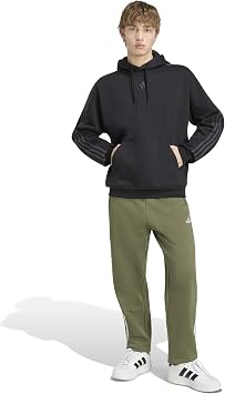 adidas Men's Essentials 3-stripes Fleece Hoodie Hooded Sweatshirt (pack of 1)