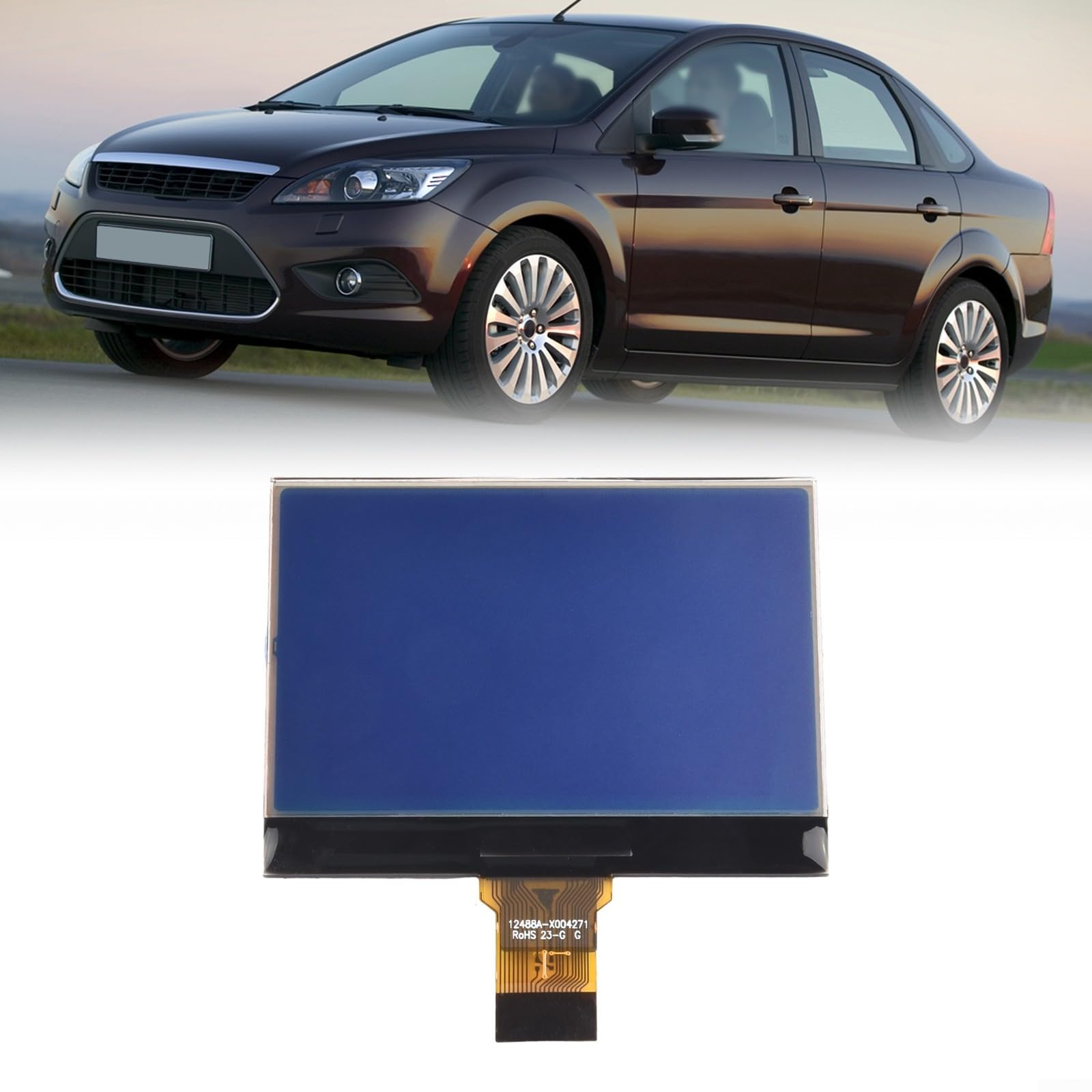 Eawfgtuw Pantalla LCD para Ford Focus 2008-2011 C-Max Kuga Dashboard Interior Piezas de repuesto con disipador de calor