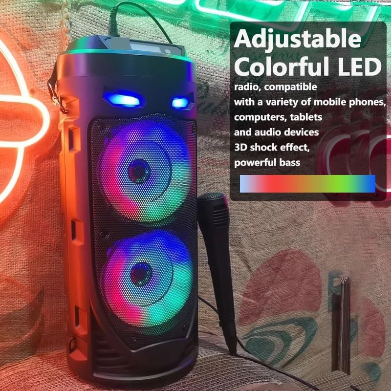 Wzmacniacz głosu, Bezprzewodowa kolumna 30W Duża moc Stereo Przenośny głośnik Bluetooth Subwoofer Głośniki basowe na imprezę