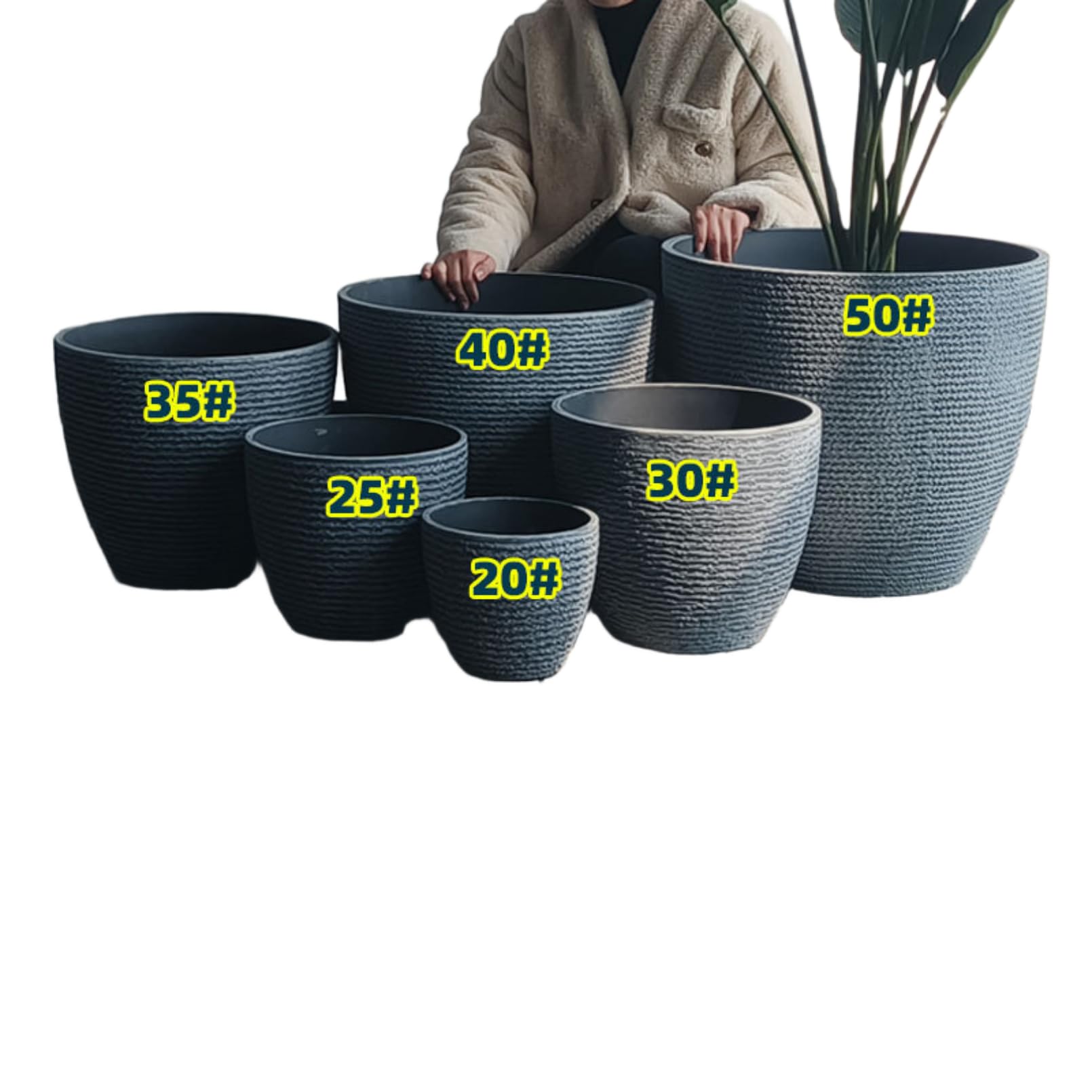 Amazon.co.jp: 大型（特大）プランター 植木鉢 深型厚手プラスチック製