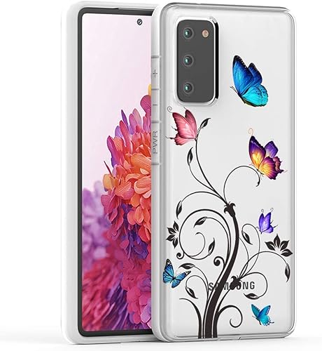 Funda transparente compatible con Galaxy S20 FE 5G (2020), Samsung S20 Fan Edition para niñas y mujeres, bonita funda protectora de TPU suave a