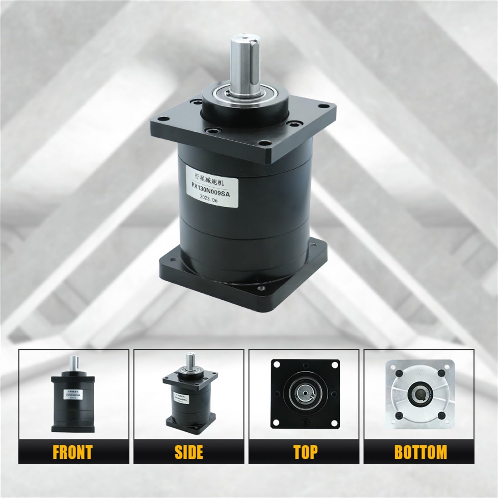 Motorreductor, Relación de velocidad PX130 9 12 16 18 20 24 30 36 caja cambios planetaria reductor engranaje acero al carbono for Nema52 130mm Servo Motor paso a | 9 to 1,PX130 for stepper