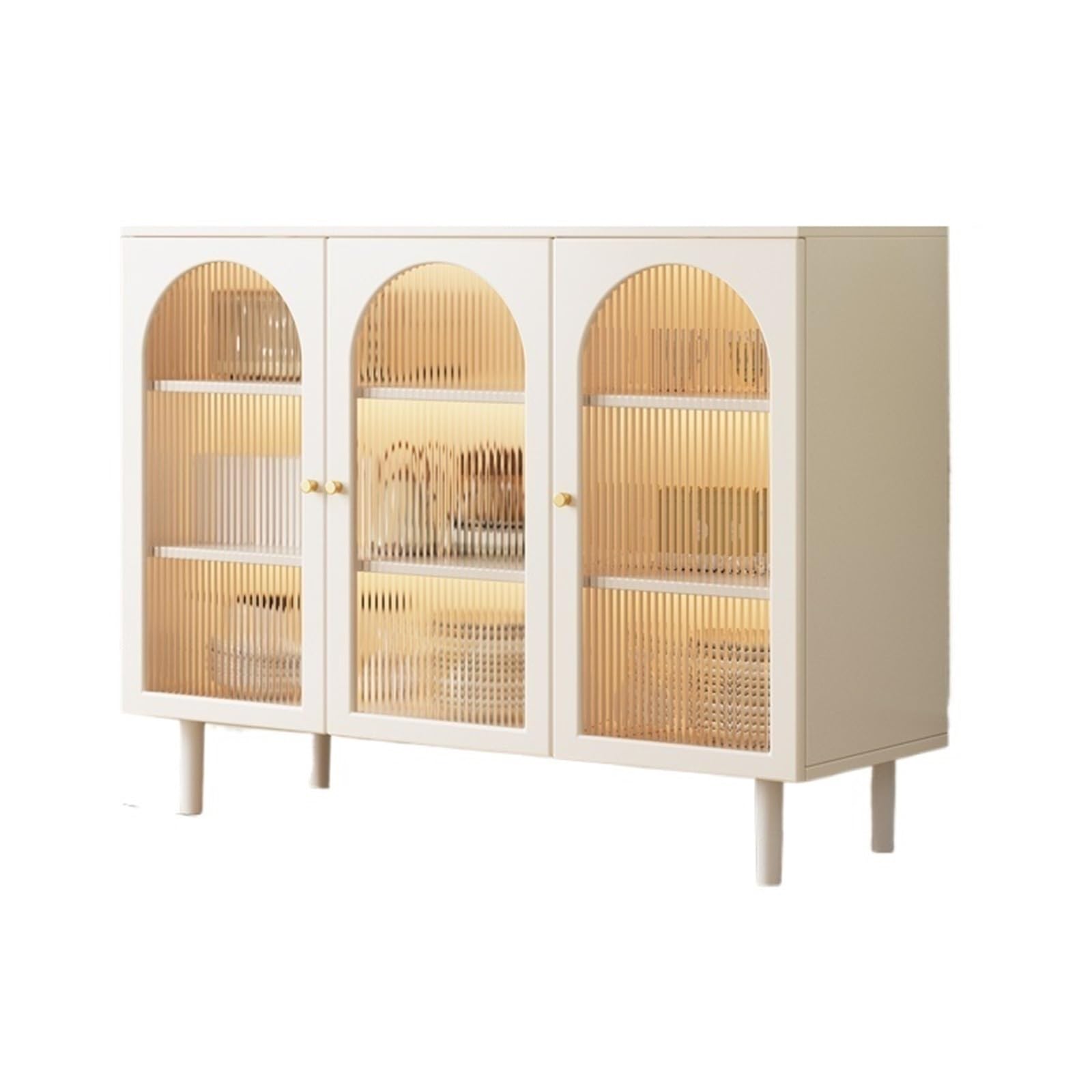 Armadio cucina Glass Sideboard Modern Simple Shelf Three Door Wooden stoccaggio