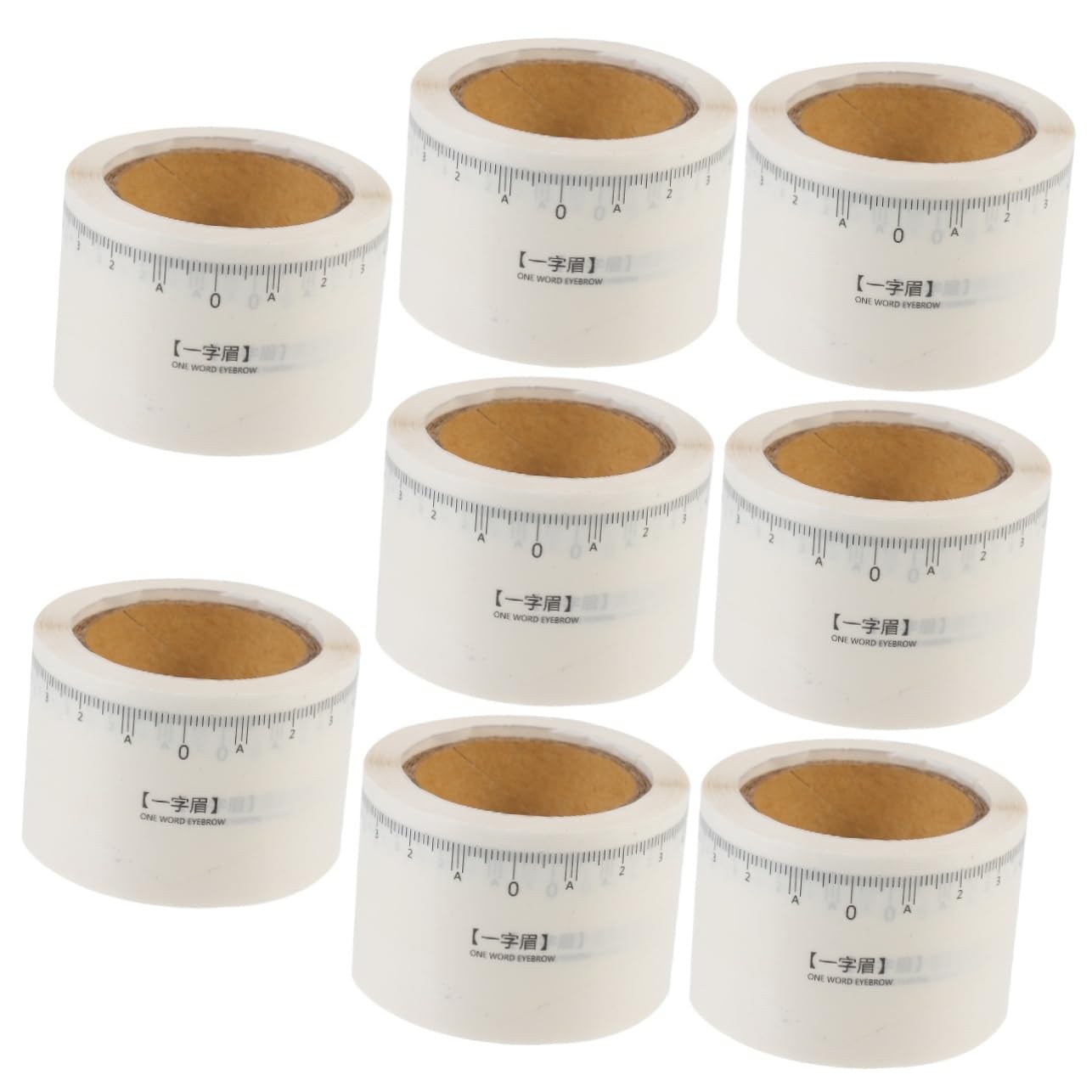 POPETPOP 8 Rollos Regla Del Tatuaje De La Ceja Kit De Maquillaje Kits De Maquillaje Plantilla De Maquillaje Pegatina De Medición De Cejas Mujer Trazador Pegatinas Desechable