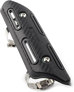 Zhisheng Motorcycle Exhaust Muffler Pipe Heat Shield Cover Heel Guard Protector ATV Go Karts Quads Universal for Suzuki, for HONDA, for Kawasaki, Husaberg, Sherco 4-Stroke Bikes ATVs, Black