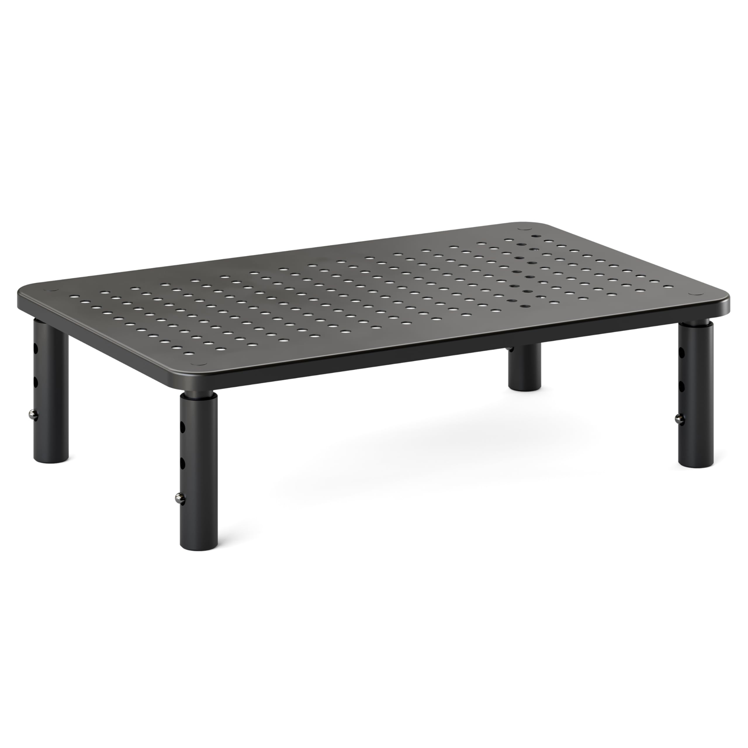 RICOO Rehausseur Écran FS081-B Support Moniteur PC Bureau en Hauteur Réglable avec Ventilationsbohrungen pour Ordinateur PC 37 x 23,5 x 14 cm Noir