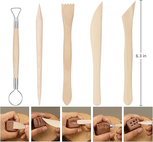 Miniatura 6 de Blisstime Arcilla seca al aire, kit de arcilla polimérica para manualidades, arcilla de modelado de 10 libras con 26 herramientas para bricolaje,