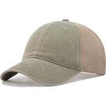 Comfy Soft Vintage Trucker Dad Hat - M/L/XL/XXL Snapback Baseball Cap Adjustable Plain Blank Mesh Summer Sports Ball Cap Women Men Khaki