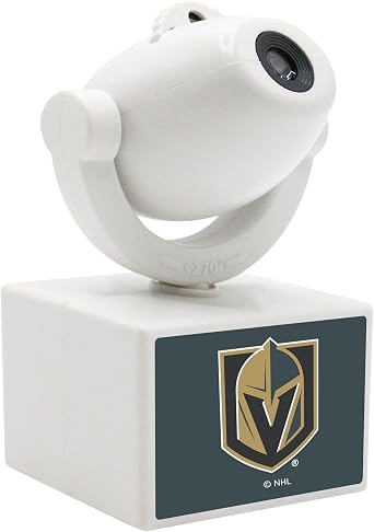 Sporticulture NHL American Hockey Vegas Golden Knights LED Mini Spotlight Projector 6 Team Logos, Portable & USB Rechargeable For Game Day Parties, Dorm Rooms & More No Button Batteries Required