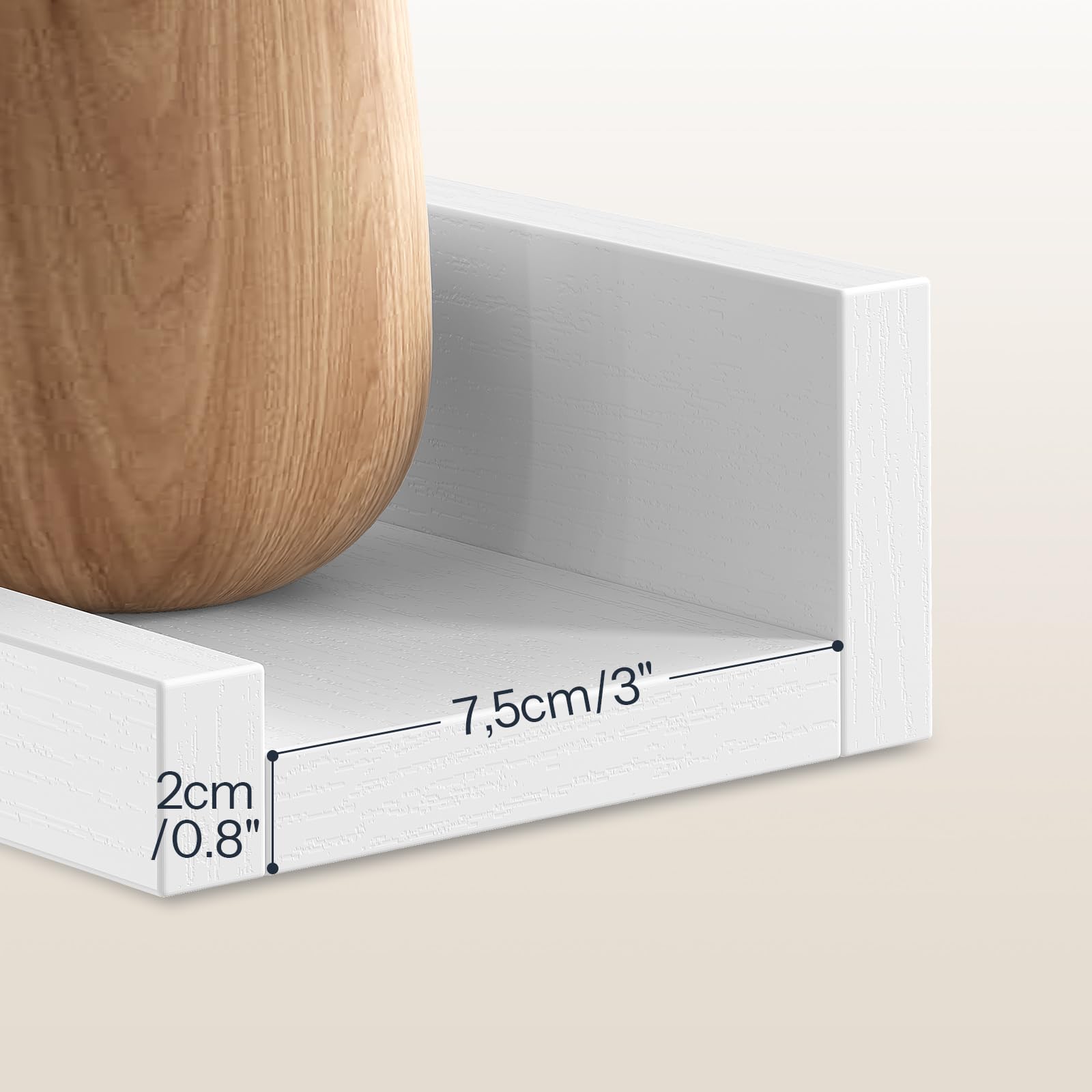 HOOBRO Étagères Flottantes, Étagères Murales, Lot de 3, Étagères Suspendues de 90 cm avec barrières surélevées et Attaches Invisibles, pour Salle de Bain, Chambre, Bureau, Blanc EWT90BJ01