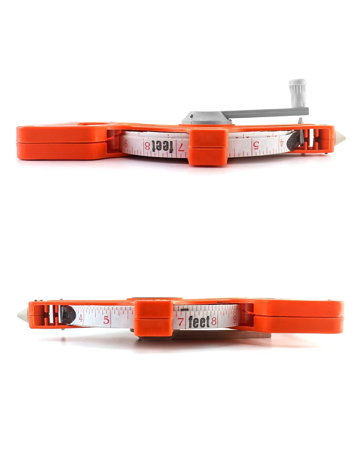 QWORK Tape Measure, 1/2" x 164' Open Reel Dual Sided Fiberglass Tape Measure for Engineer, Yard and Field, Measuring Tape