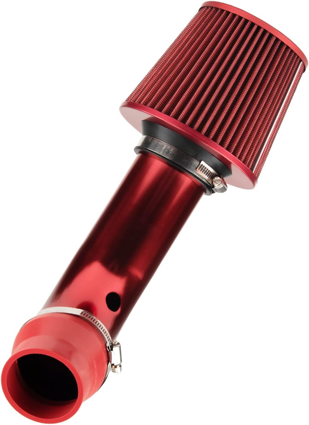 KAX 3 inch Universal Cold Air Intake System Kit Compatible with Civic, CR-V, Accord, Odyssey, Pilot, Sonata, 3, F150, RX350, Camry, Corolla, Santa Fe, MDX, Fit, Altima, Accent, Prius, Red