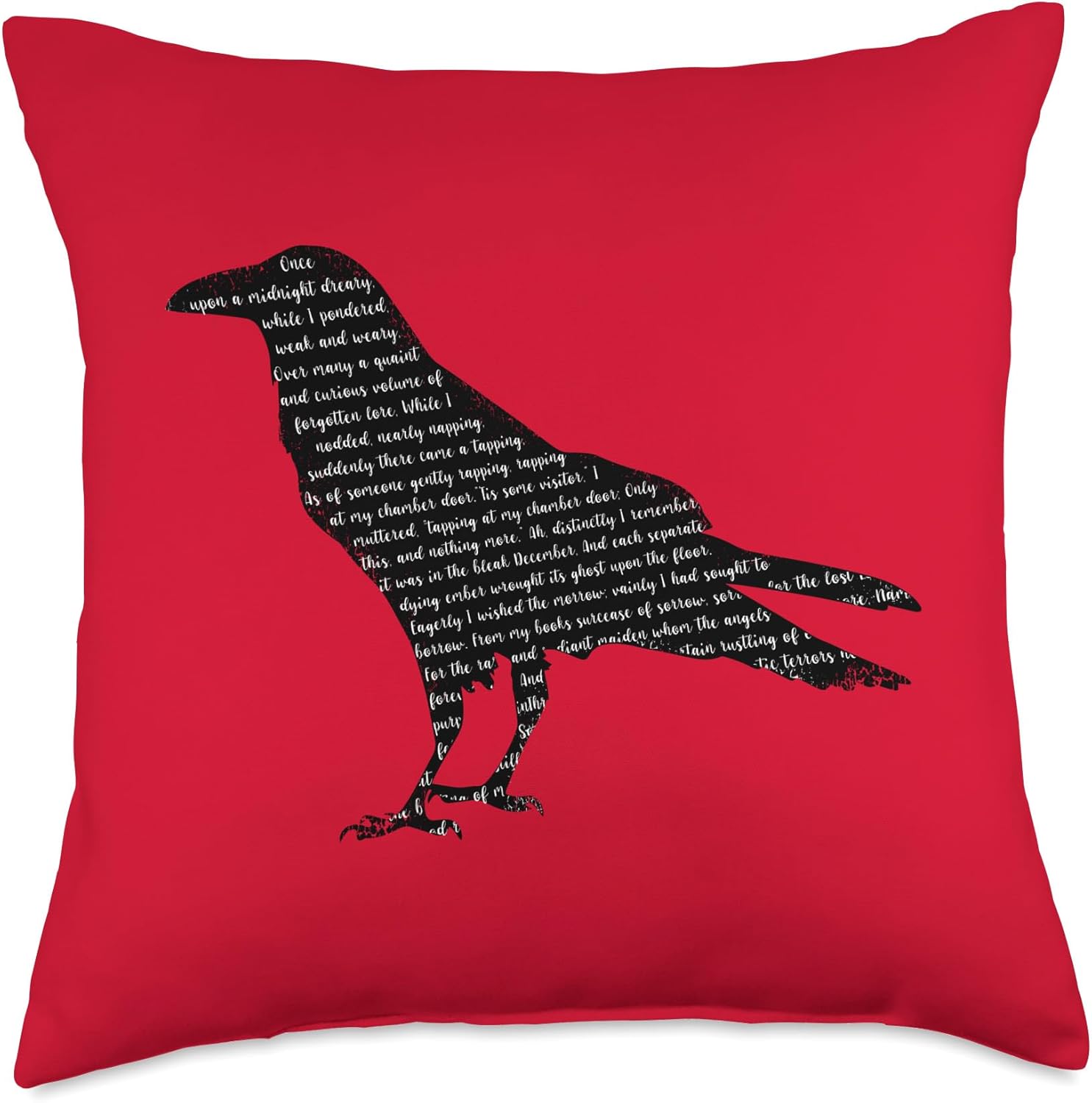 Nevermore Quoth The Raven Edgar Allan Poe Throw Pillow