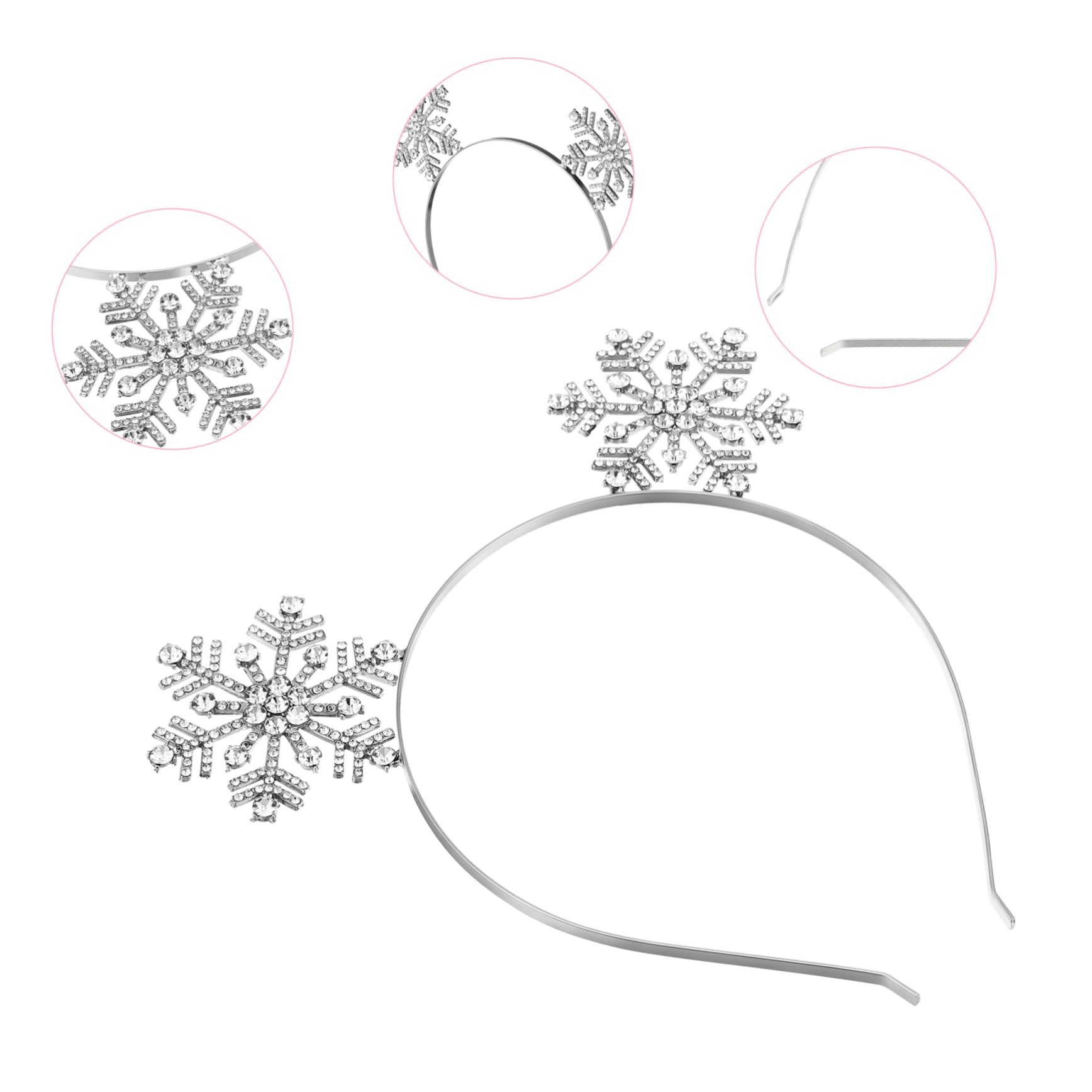 VALICLUD 3pezzi Fiocchi di Cerchietto Glitterato Strass Cerchietti per Feste Fiocchi di Accessori per Capelli Natalizi