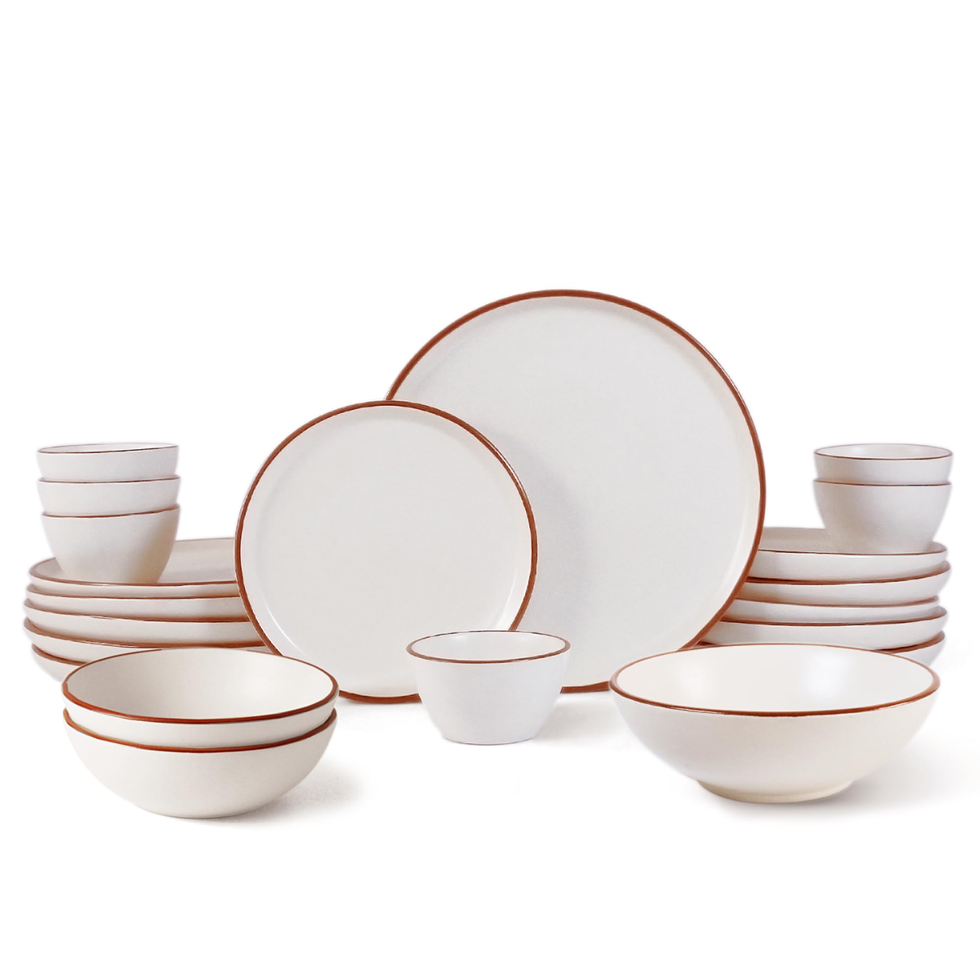 Flamingo Pink Dinner Set for Couples - 6 Piece Ceramic Set -24