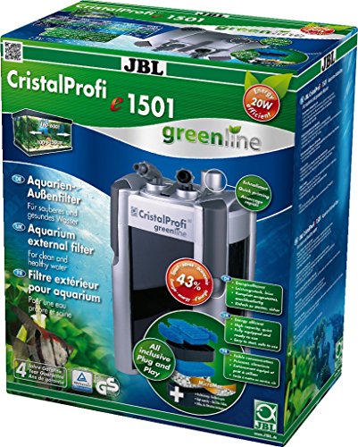 JBL CristalProfi e 1501 greenline 60212 Außenfilter für Aquarien von 160 - 600 Litern