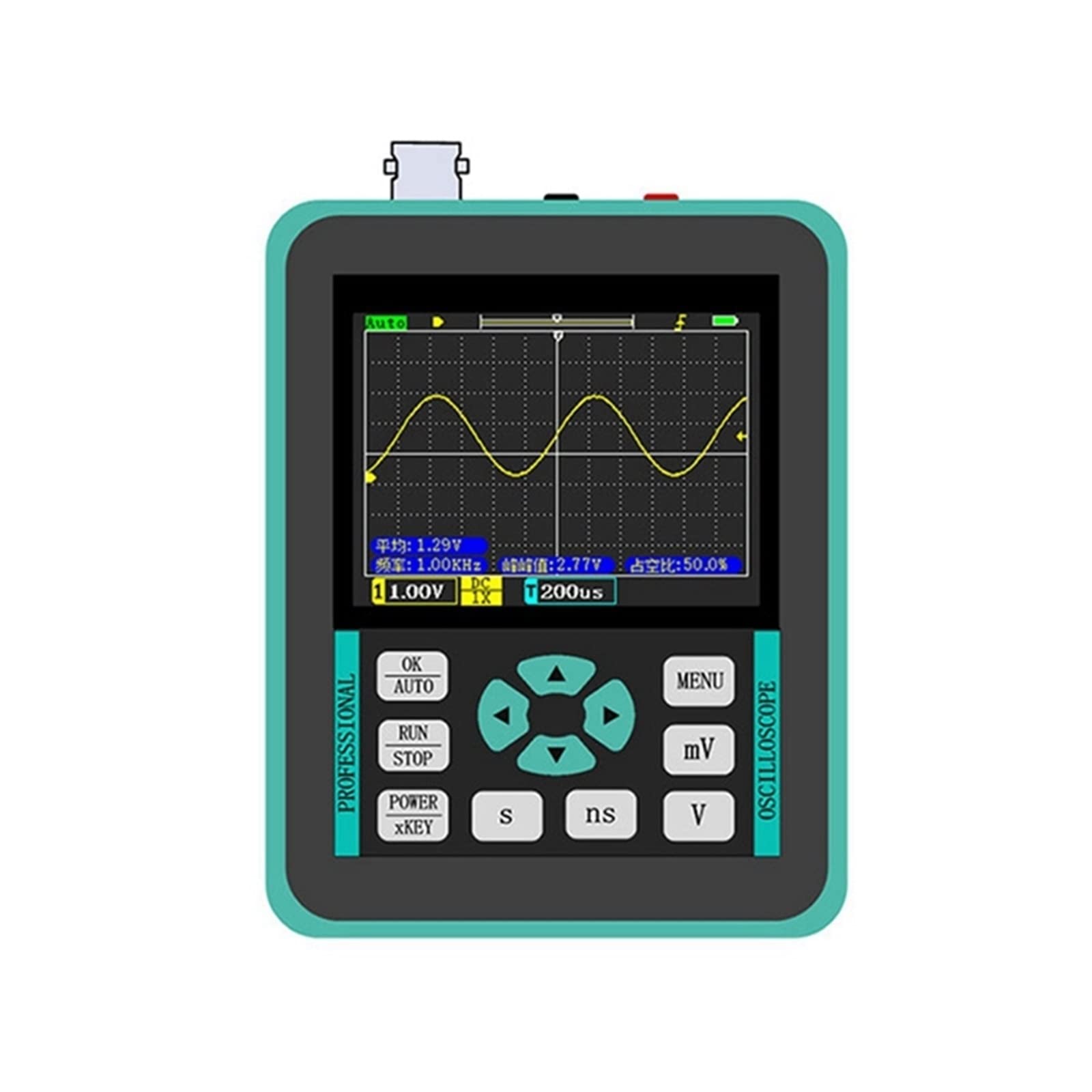 Multímetro Digital Inteligente Recargable Osciloscopio Digital Profesional Pequeño osciloscopio portátil 120M Ancho de Banda 500M Muestreo