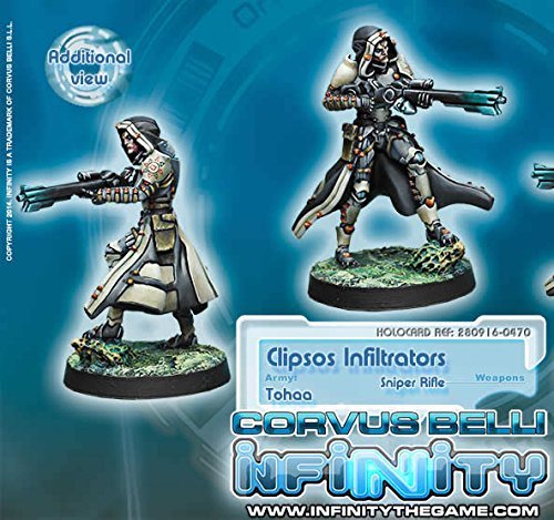 Infinity: Clipsos Unit (Sniper) - EN - Tabletop Toy Figure, Multi-Colour