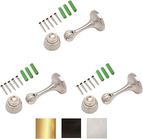 Tope magnético para puerta de 3.0in. Protege y soporta de primera calidad. Paquete de 3