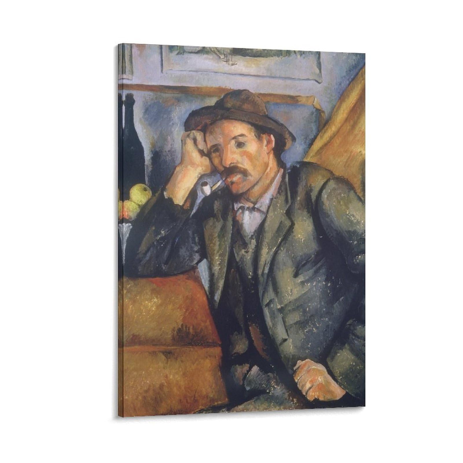 SXDMOUBK The Smoker, 1895 by Paul Cézanne Wall Art Prints Poster Canvas Picture Hanging Photo Decor Home Artworks 20x30inch(50x75cm)