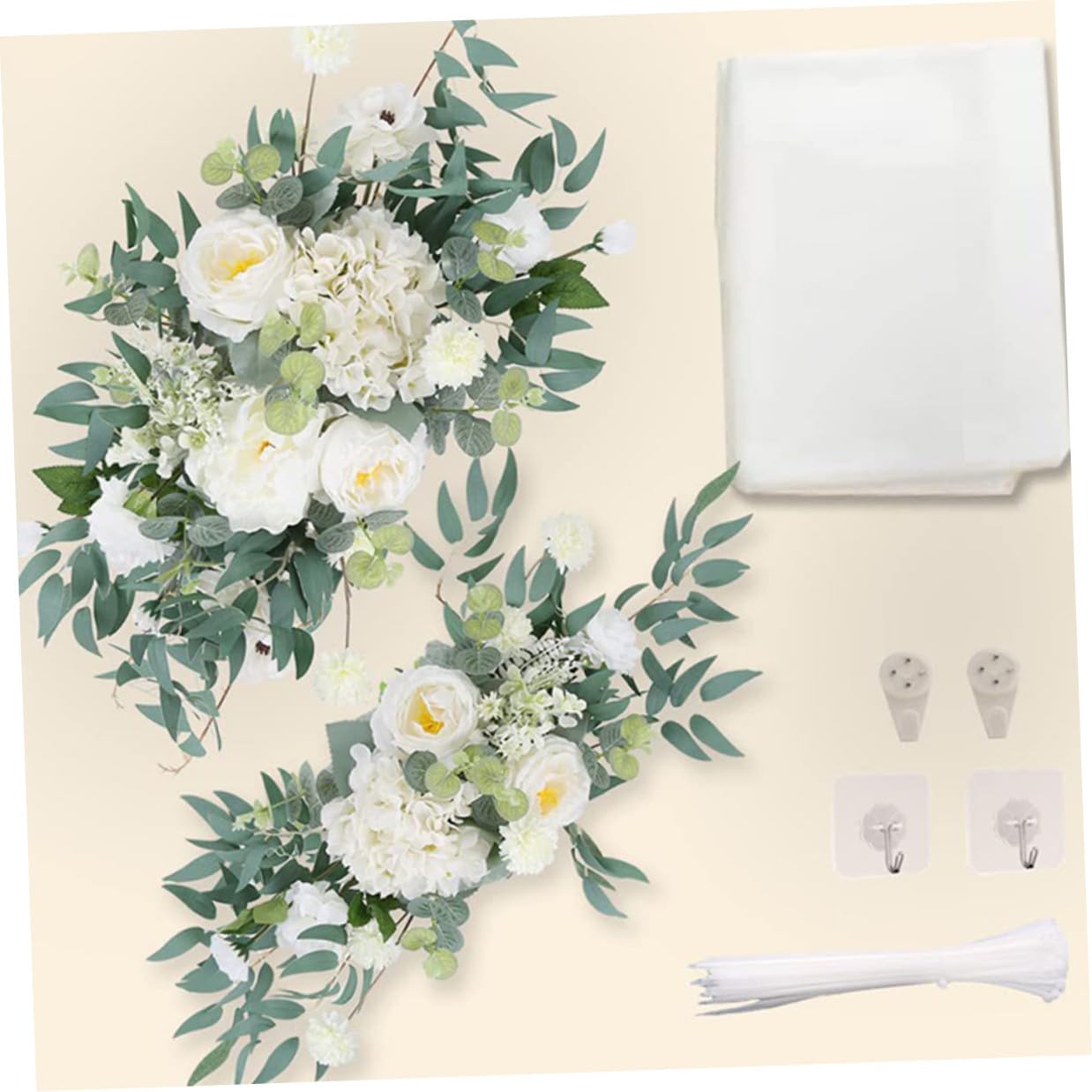 POPETPOP Fiori Artificiali per Struttura Matrimonio Bianco Set 1 Confezione in Seta Elegante e Mai Appassiti per Composizioni Floreali e Centrotavola Decorativi
