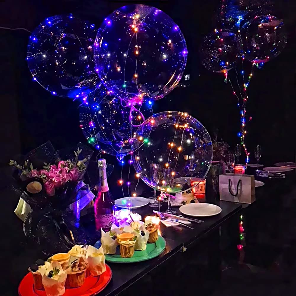 CYIOU 100 stuks ronde warmwitte gele ballonnen met licht, bruiloft, mini-ledlicht, geschikt voor verjaardag, bruiloft, Halloween, Kerstmis, decoratie, verlichting, carnaval, bar, club, decoratie